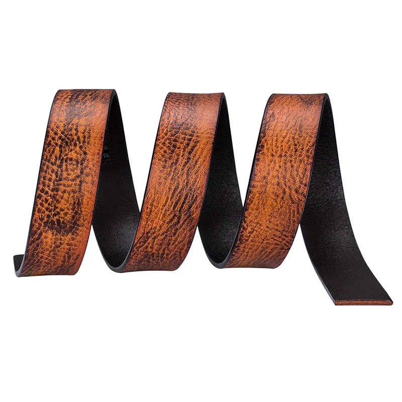 3.5cm width Cowhide Belt Strap Leather Belt Straps No Buckle Genuine Leather Belts Automatic Buckle Belt For Men Wholesale Hot