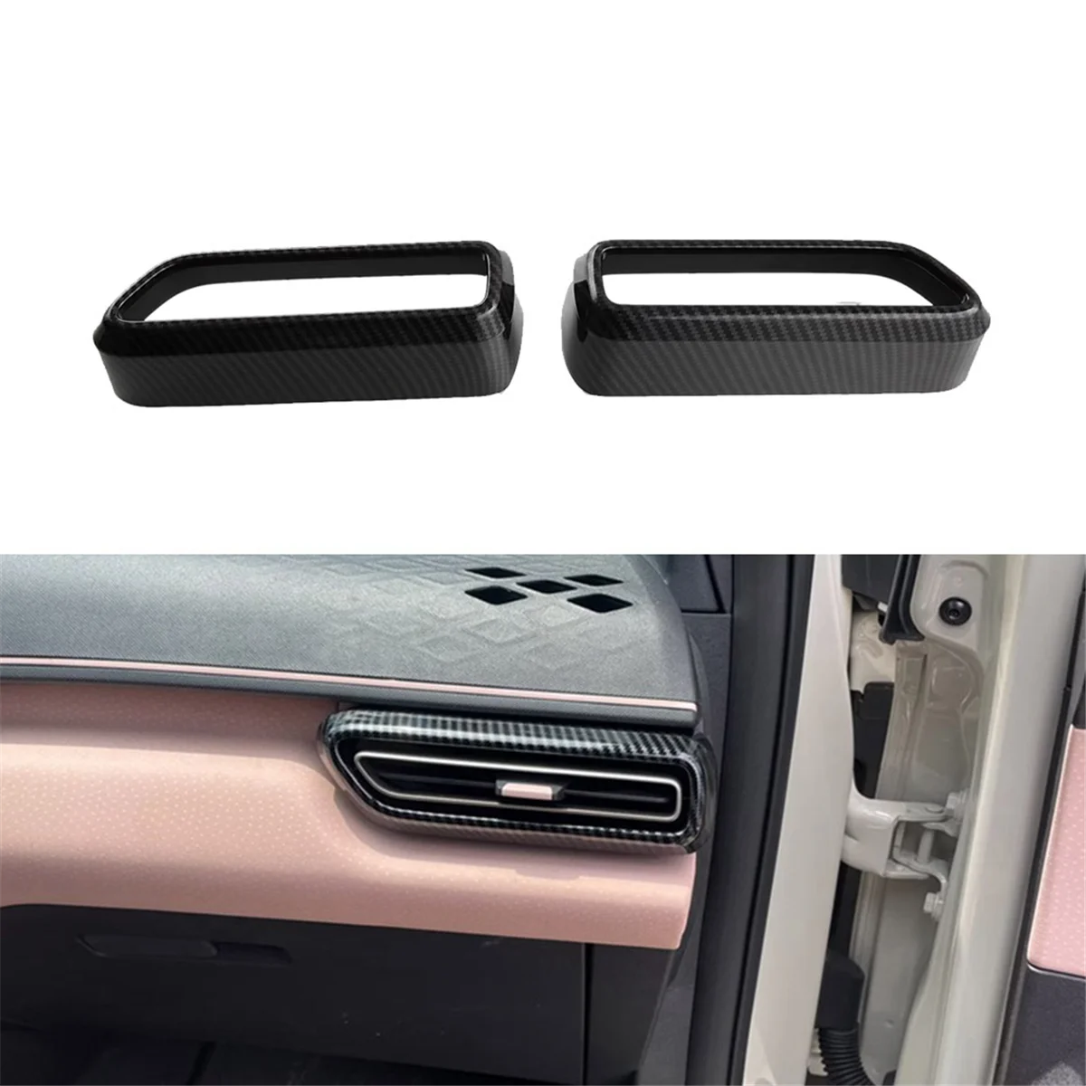 2 PCS Painel Interior Air Vent AC Outlet Covers para BYD Dolphin Mini/BYD Seagull