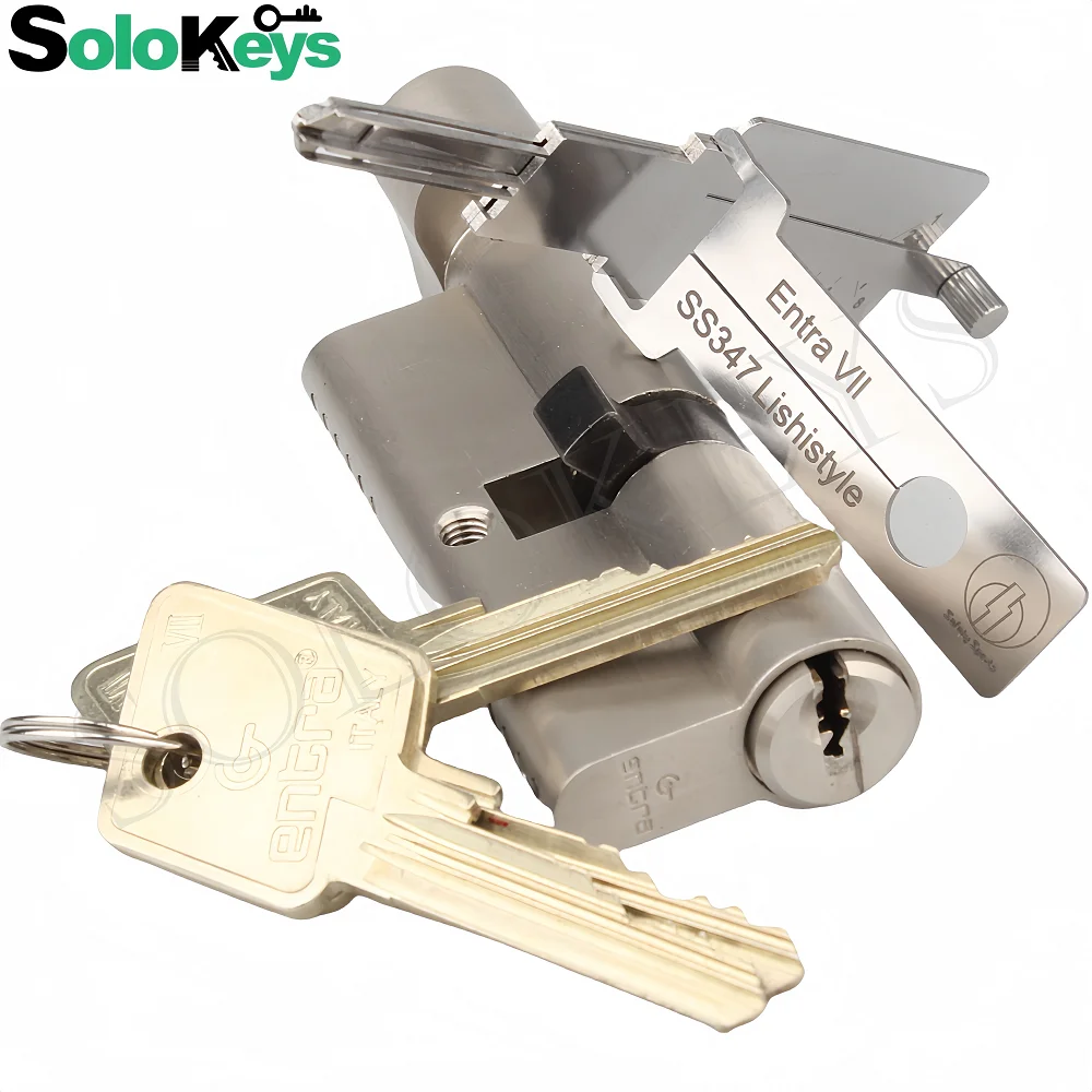 SOLOKEYS Entra Vll SS347 Original Lishi 2 in 1 Locksmith For Italy Europe Home Door locks Decoding Locksmith Tools