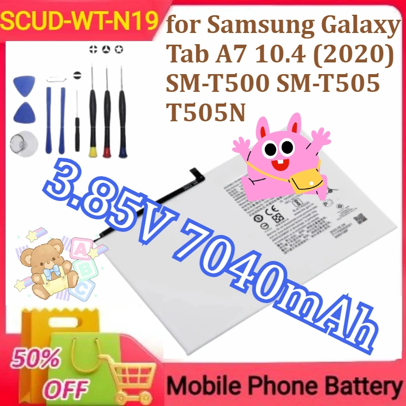 3.85V 7040mAh SCUD-WT-N19 Battery for Samsung Galaxy Tab A7 10.4 (2020) SM-T500 SM-T505 T505N Replacement Repair Part Tablet