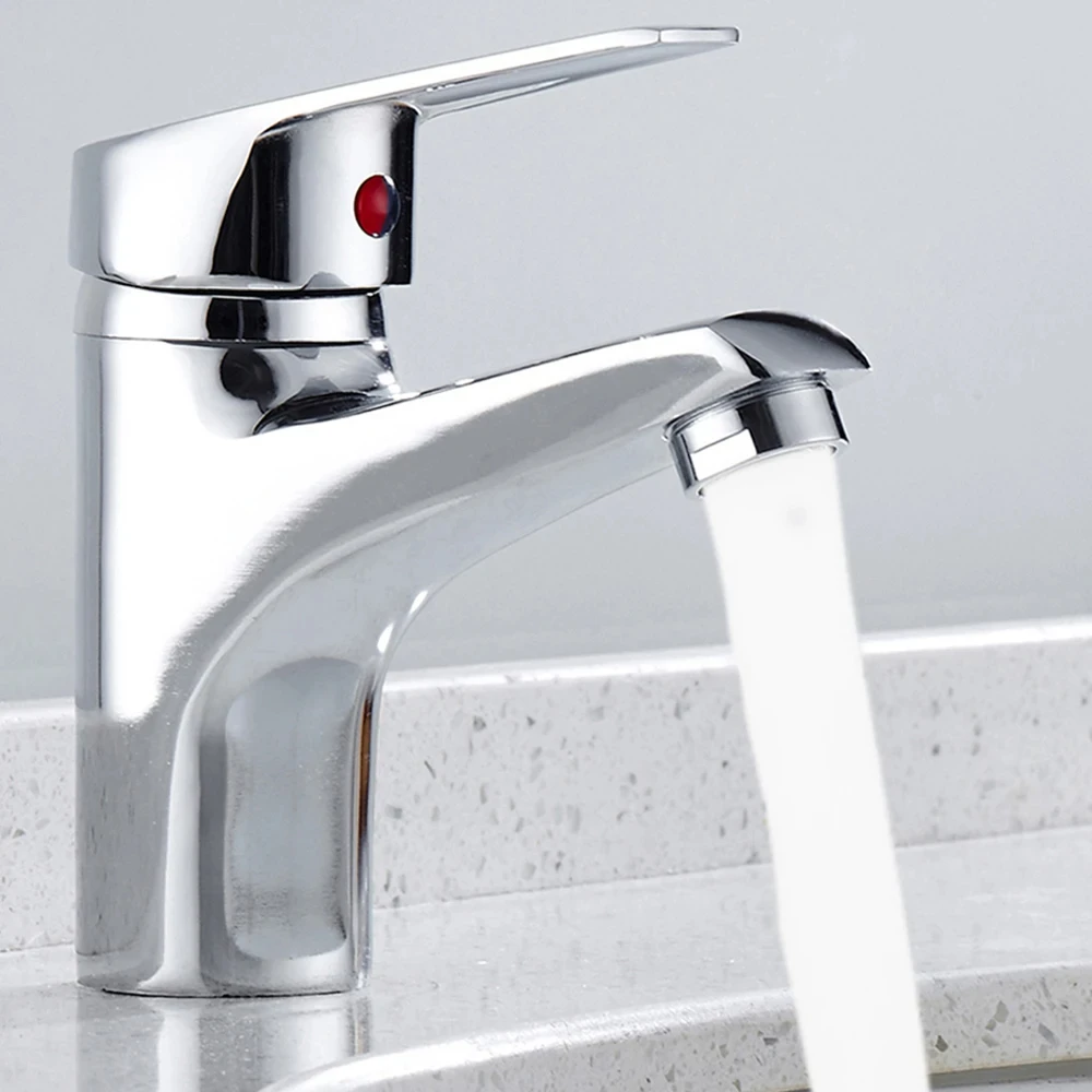 

Хромированный смеситель для раковины в ванной комнате, смеситель для крепления на палубе с одним отверстием, смеситель для кухонной раковины, смеситель для горячей и холодной воды со шлангом G1/2