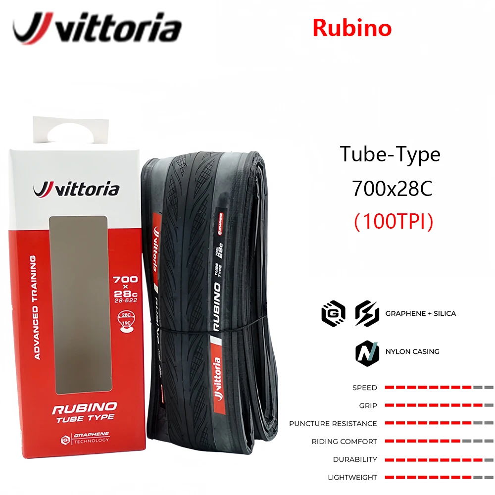 Vittoria Rubino Rennradreifen Schlauchlos 700x28C/30C Pannensicherer Faltbarer Fahrradreifen – Detail 6