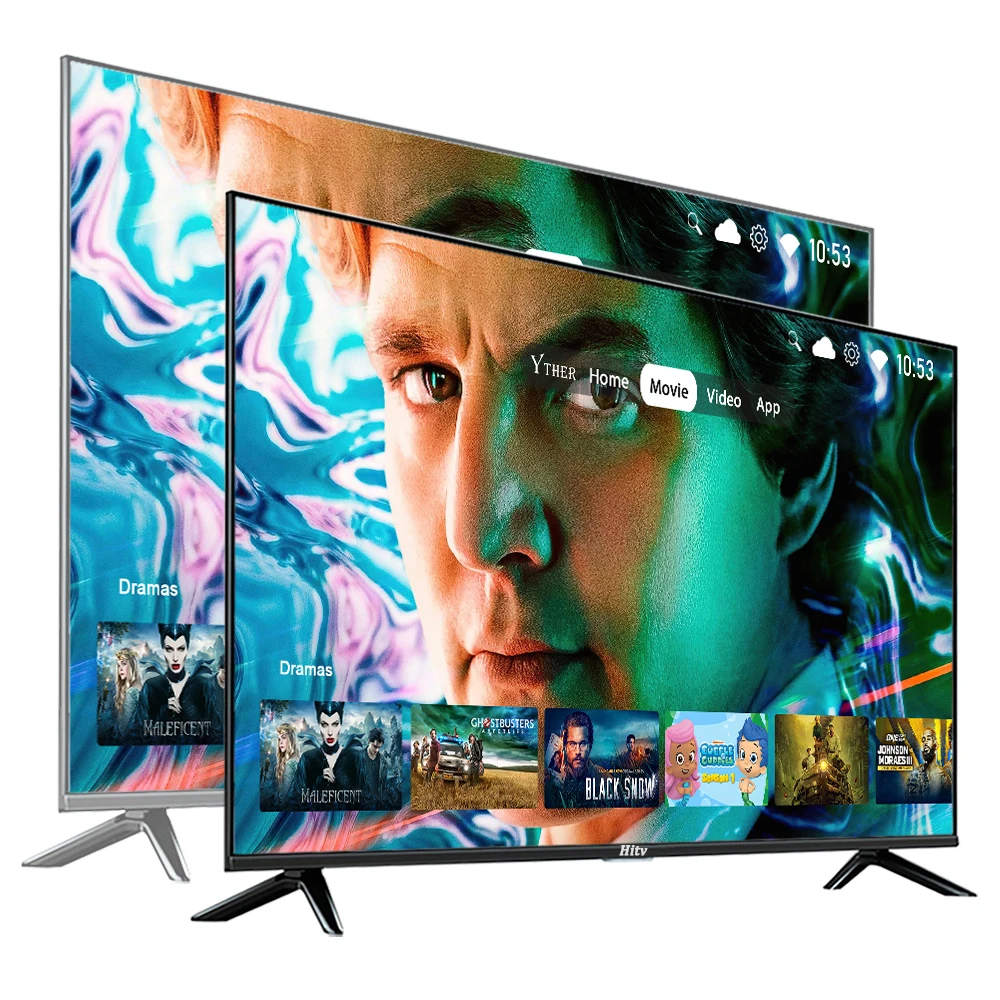 Flat Screen 4K UHD LED TV 50 Inch Android 14 15 Smart TV 55 65 75 85 Inch LCD LED TV Television