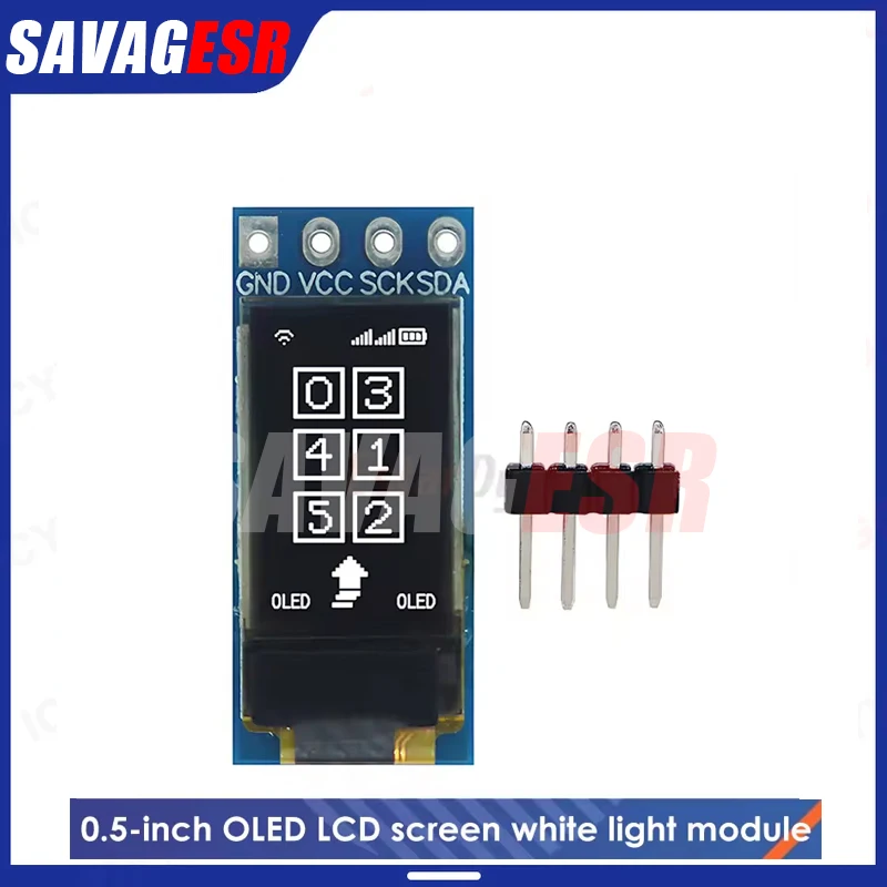 0.5-inch CH1115 OLED Screen | Ultra-Thin 48x88 Display | High Brightness I2C Vertical Module for RPi DIY Projects