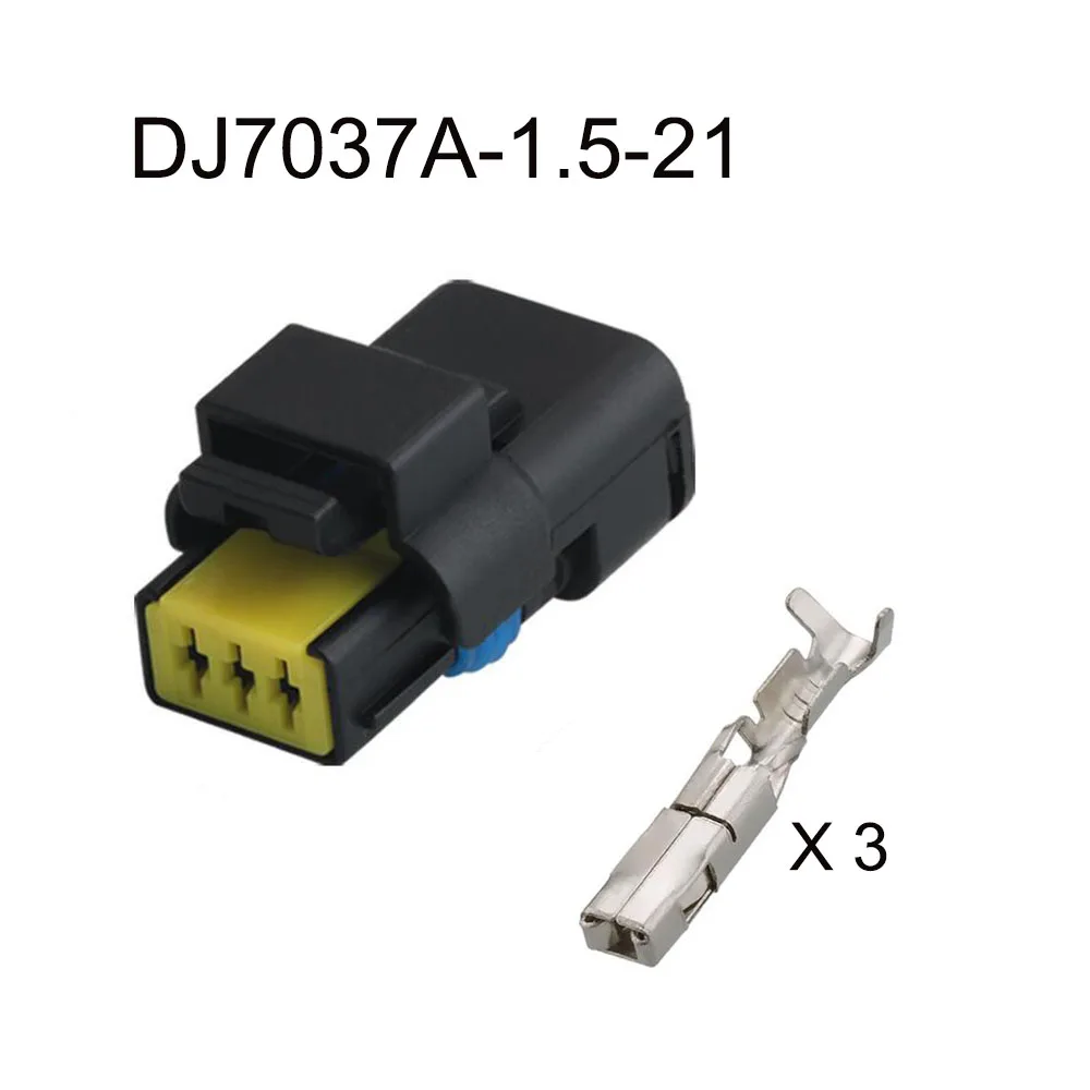 Imagem -02 - Cabo de Conector Impermeável Automático Plugue Automotivo Soquete Masculino Família Inclui Selo Terminal Pinos Dj7037a1.5-11 21 100set