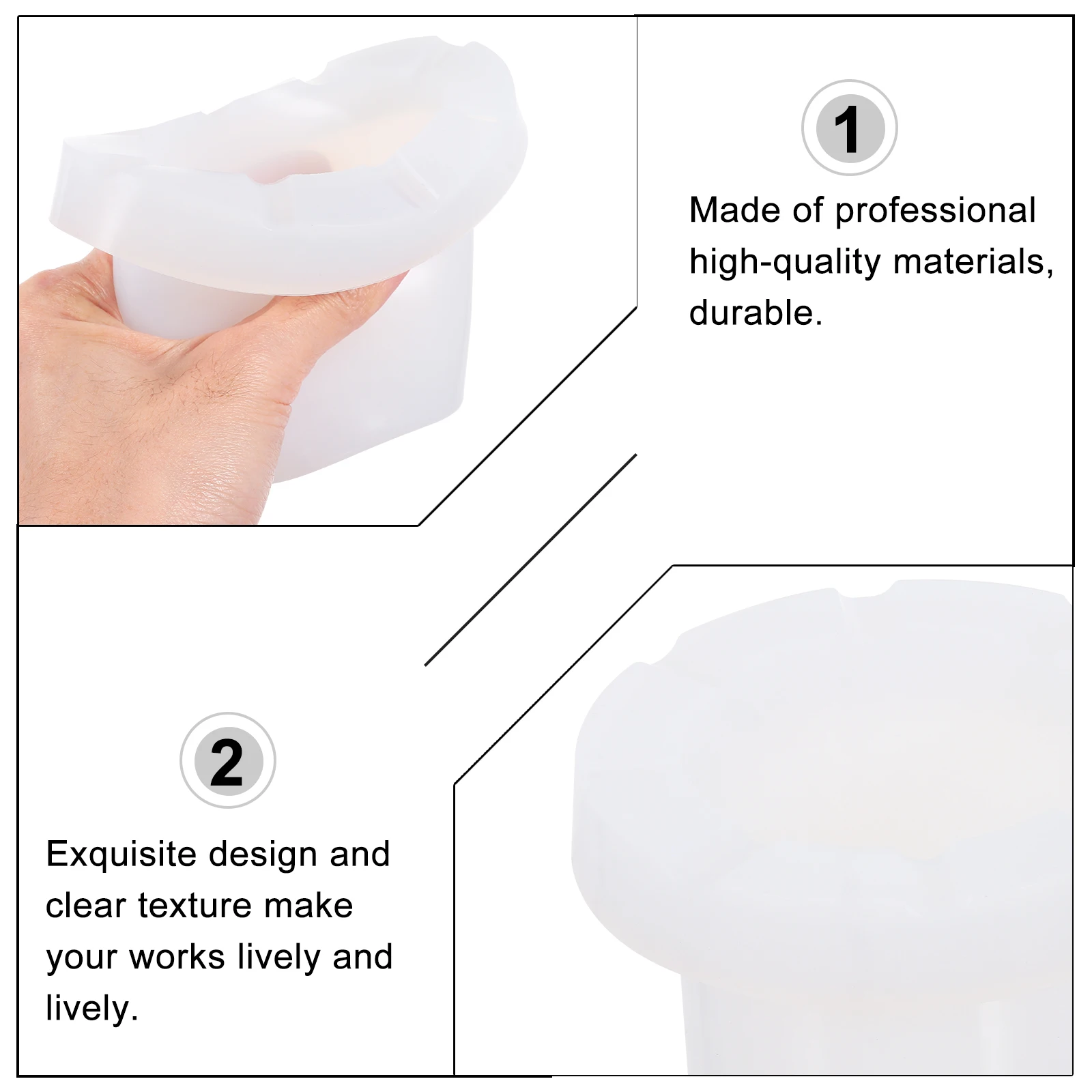 

Diy Plastic Mold Set Durable Scented Handicraft Molds Easy Demold Smooth Silicone Cylindrical Column Molds Hollow
