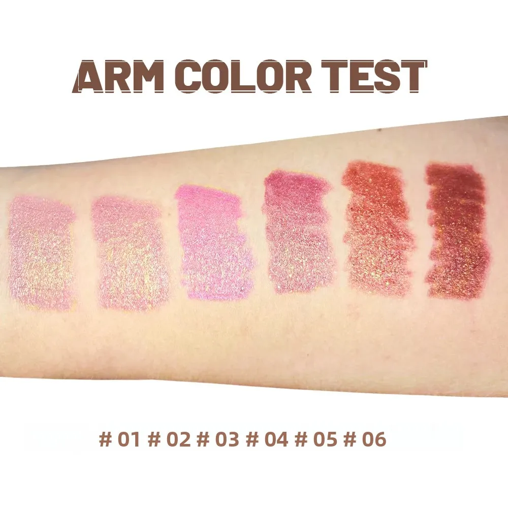 Iridescent Metallic Lipstick Pearl Enhanced Color Change Waterproof Volumizing Gloss Moisture Lock Non Transfer