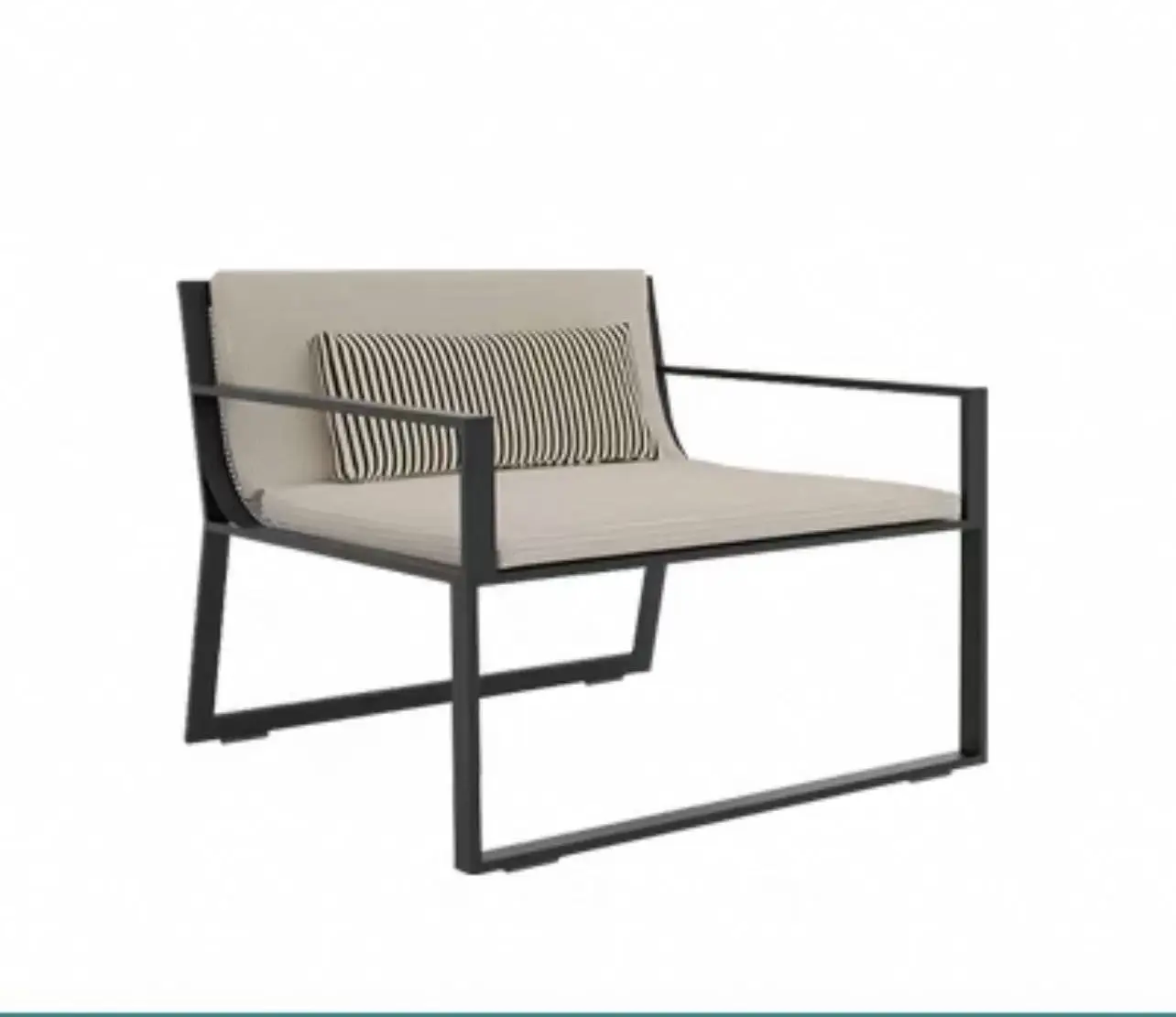 

Outdoor Garden aluminum armchair Sectional Sofa Set Outdoor modular metal Sofa aluminum lounge set