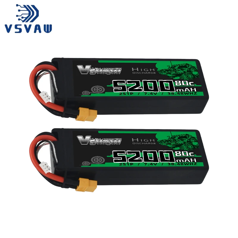 Batería Lipo 2S VSVAW 7,4V con enchufe T para vehículos RC