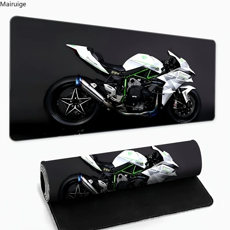 

Cool Motorcycle Pattern Design Mouse Pad Large Precision Gaming Desk Pad Anti-Slip Rubber Bottom Surface Office Long Desk mat