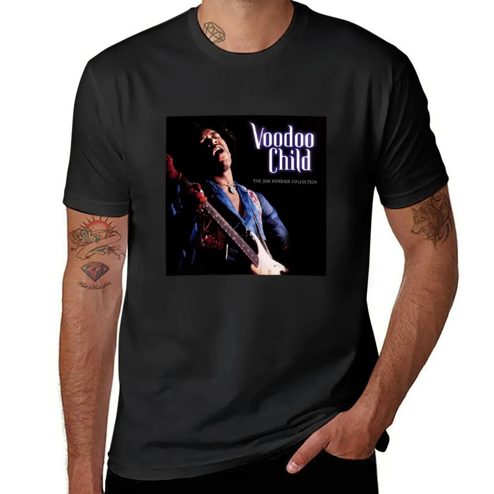 Jímí Héndrix Voodoo Child The Jimi Collection Album Cover T-Shirt vintage clothes sweat black t-shirts for men