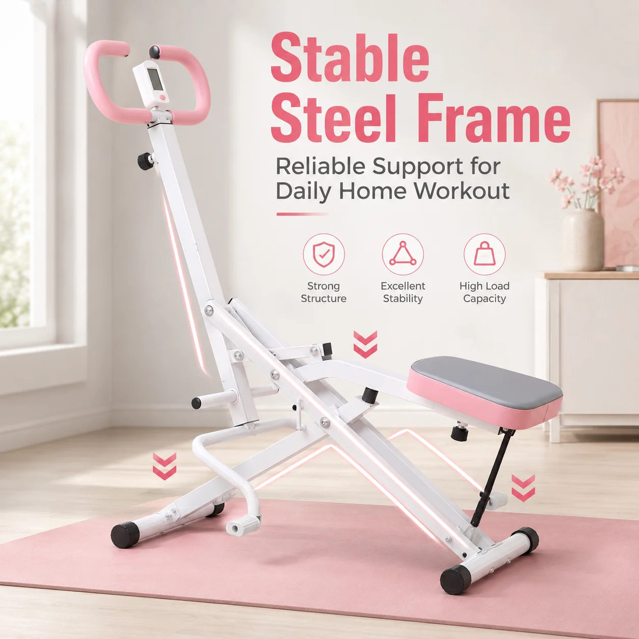 Post-Pregnancy Core Strength Horse Riding Machine 1.5mm Steel Frame Home Abdominal Workout Core Firming Machine
