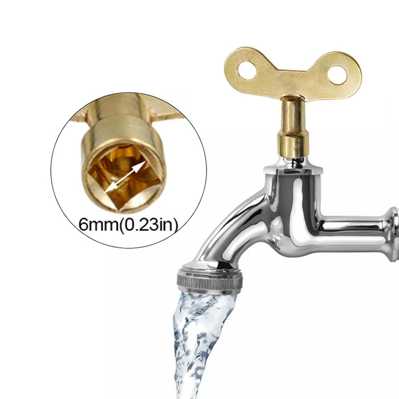 Plumbing Hole Faucet Key Radiator Water  Valve Tap Square Socket Special Lock Wrench