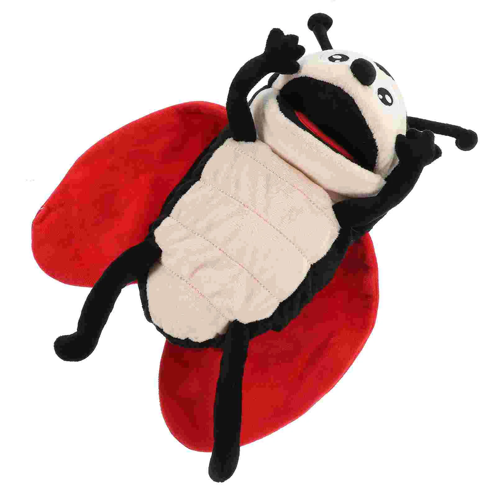 Ladybugหุ่นมือบทบาทเล่นแมลงของเล่นเด็กจําลองสําหรับEarly Education Performance Prop Plush Figureของเล่น