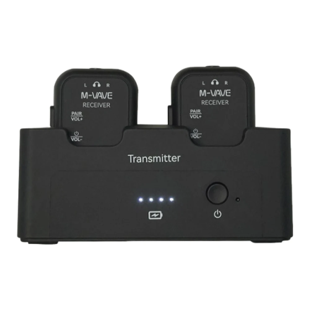 2.4G Wireless In-Ear Transmitter Receiver System Audio Transmitter Receiver Set for Studio Band Rehearsal Live Performance