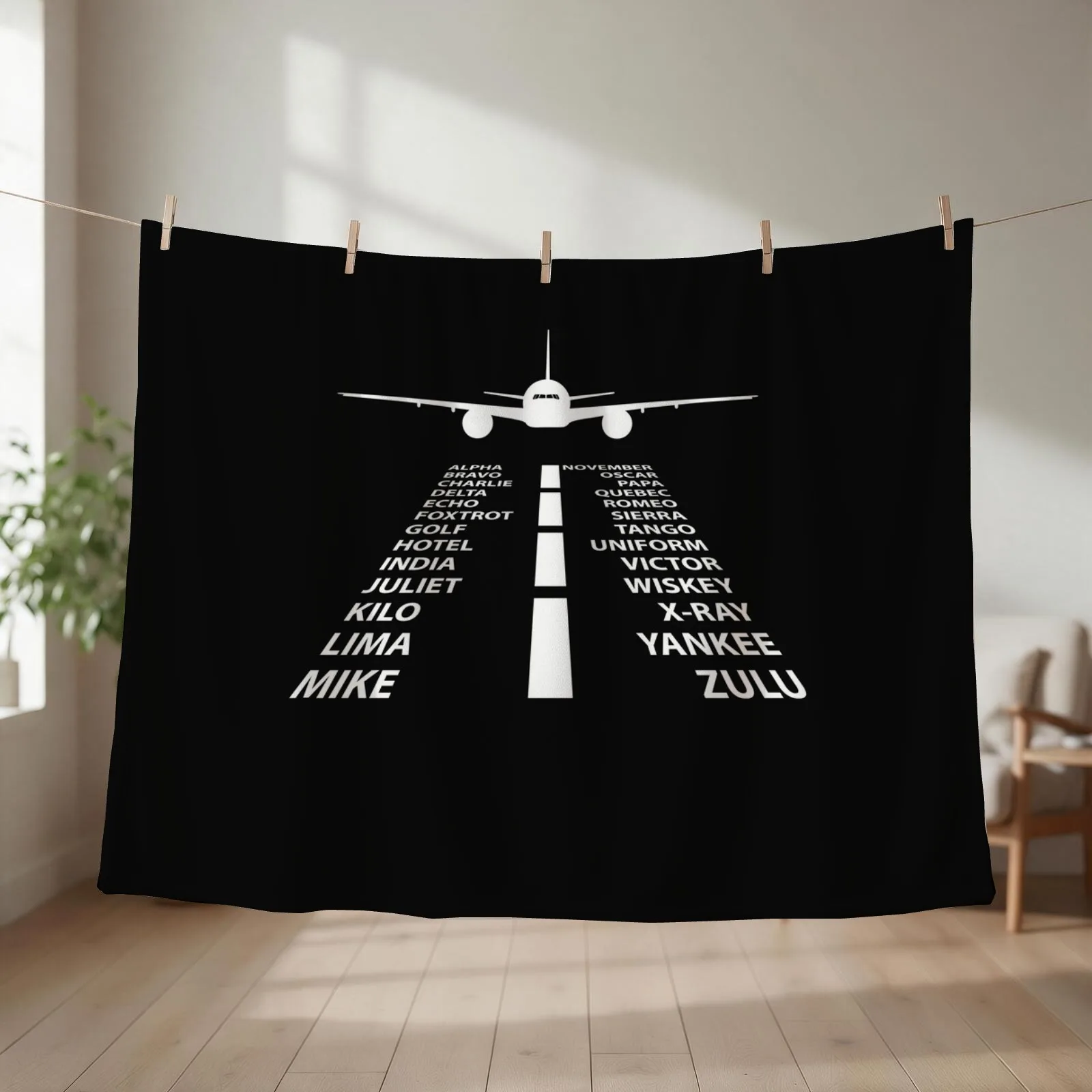 Phonetic Alphabet Pilot Airplane Funny Aviation Gift Throw Blanket Moving Decorative Beds Furry Luxury Throw Blankets