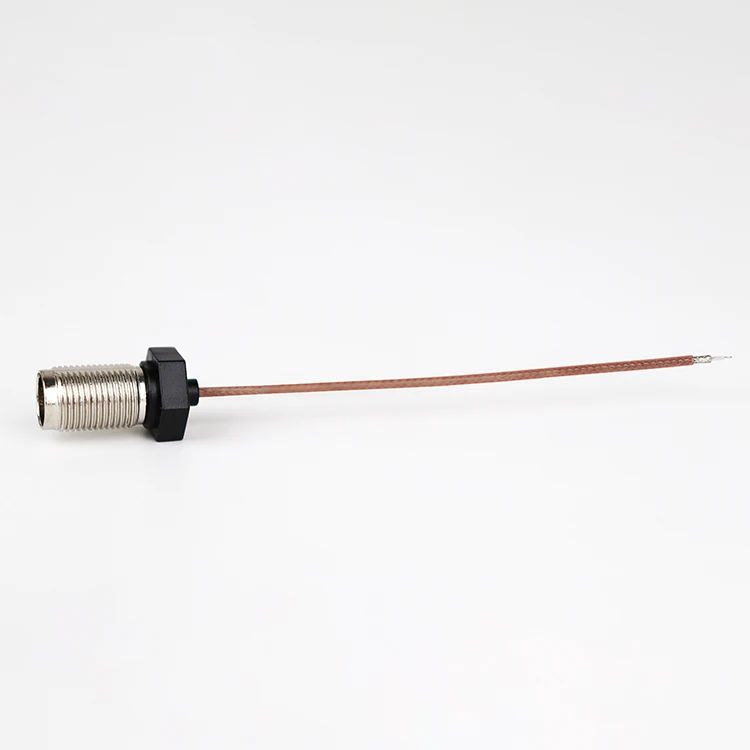 Adaptador de cabo rf 50 peças com conector macho tnc 100mm porca de dente duplo de saída modelo rg178 para comunicações de saída