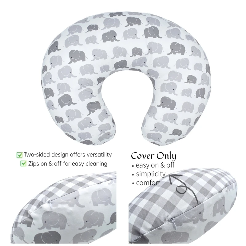 Baby Nursing Pillow Cover Detachable Nursing Pillow Sleeve Mom Breastfeeding Cushion Case Pillow Slipcover Breathable