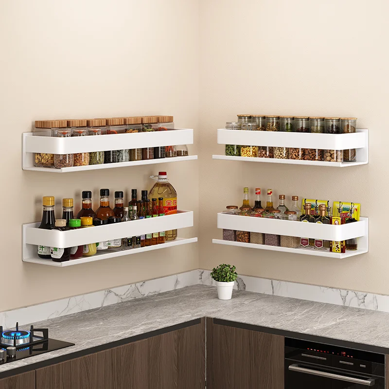 Custom Bathroom Storage Rack Wall-Mounted No-Drill Shower Gel Holder Washbasin Organizer Hanging Shelf