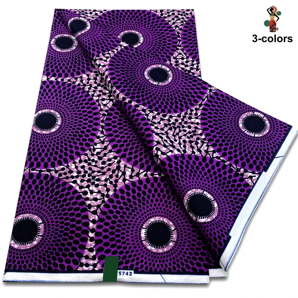 Factory Price Ankara Wax Fabric Guaranteed Veritable African Real Print Wax Fabric 100% Cotton Ghana Style Soft Pagne Sewing