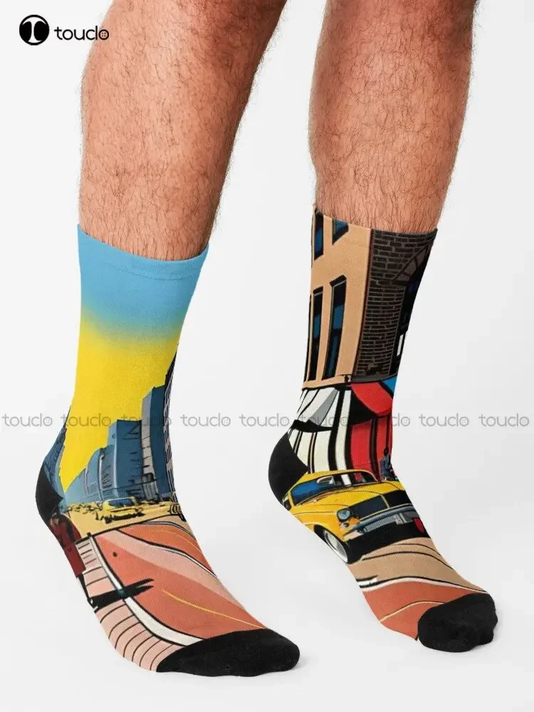 Hiroshi Nagai Plan Socks Cotton Socks For Men 360° Digital Printing Personalized Custom Unisex Adult Teen Youth Socks Streetwear