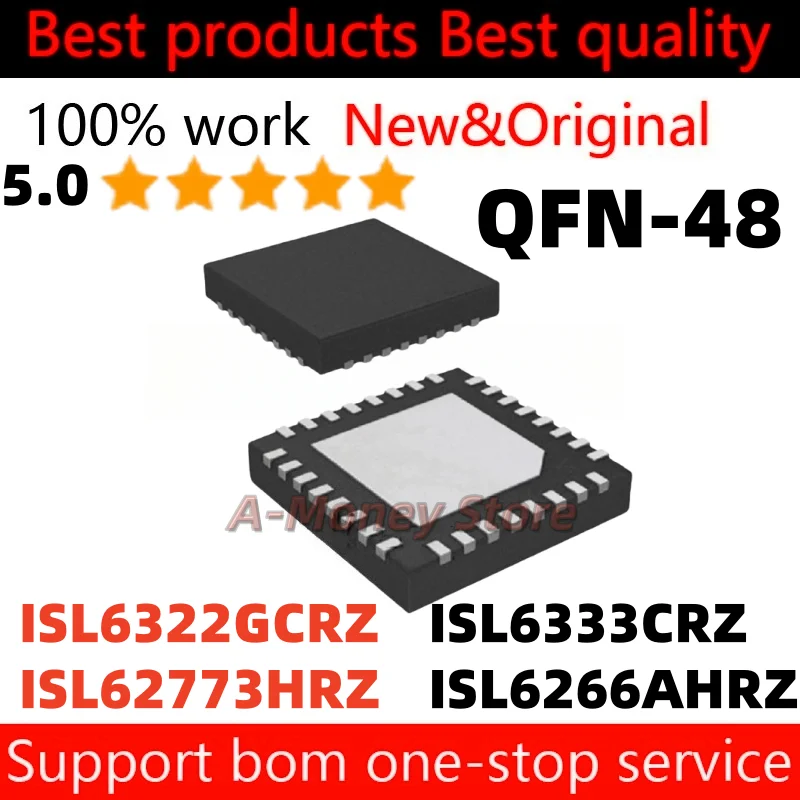 

(5pcs)ISL6322GCRZ ISL6322G ISL6266AHRZ ISL6266A HRZ ISL62773HRZ ISL62773 62773HRZ ISL6333CRZ ISL6333 QFN-48