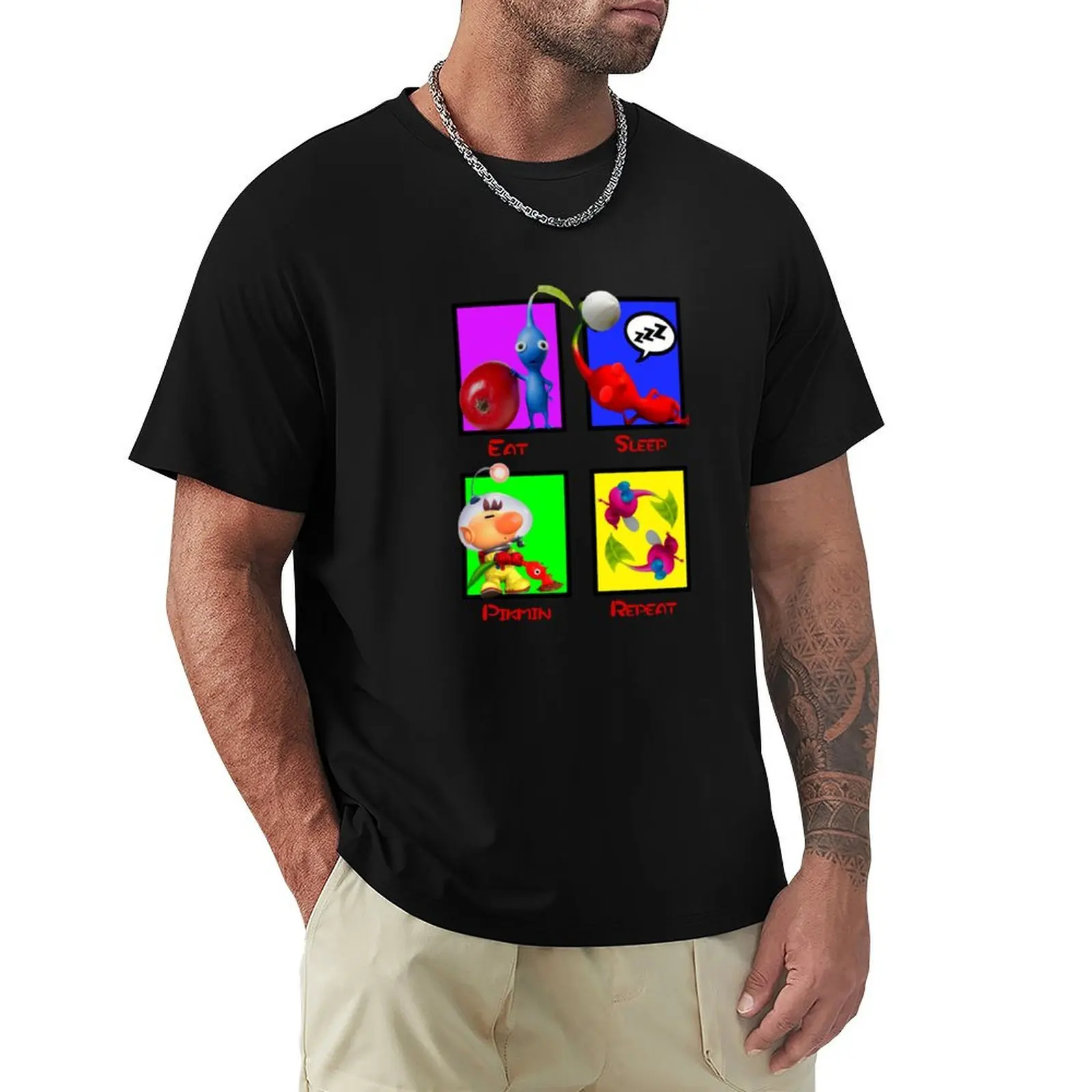 Eat sleep pikmin repeat T-Shirt Moisture Wicking Athletic T-Shirt