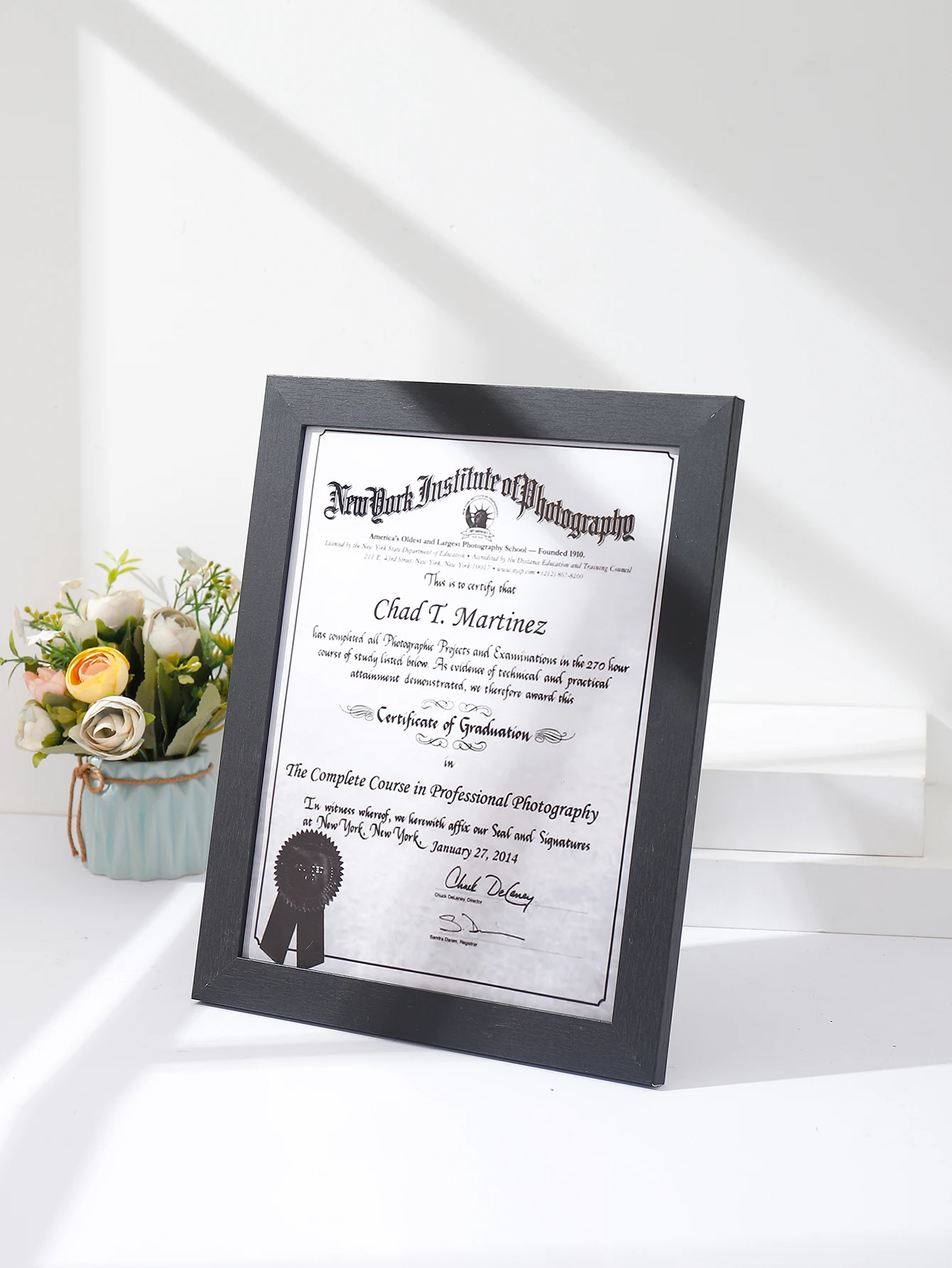 Wooden Diploma Photo Frame Home Decor 8.5x11 \