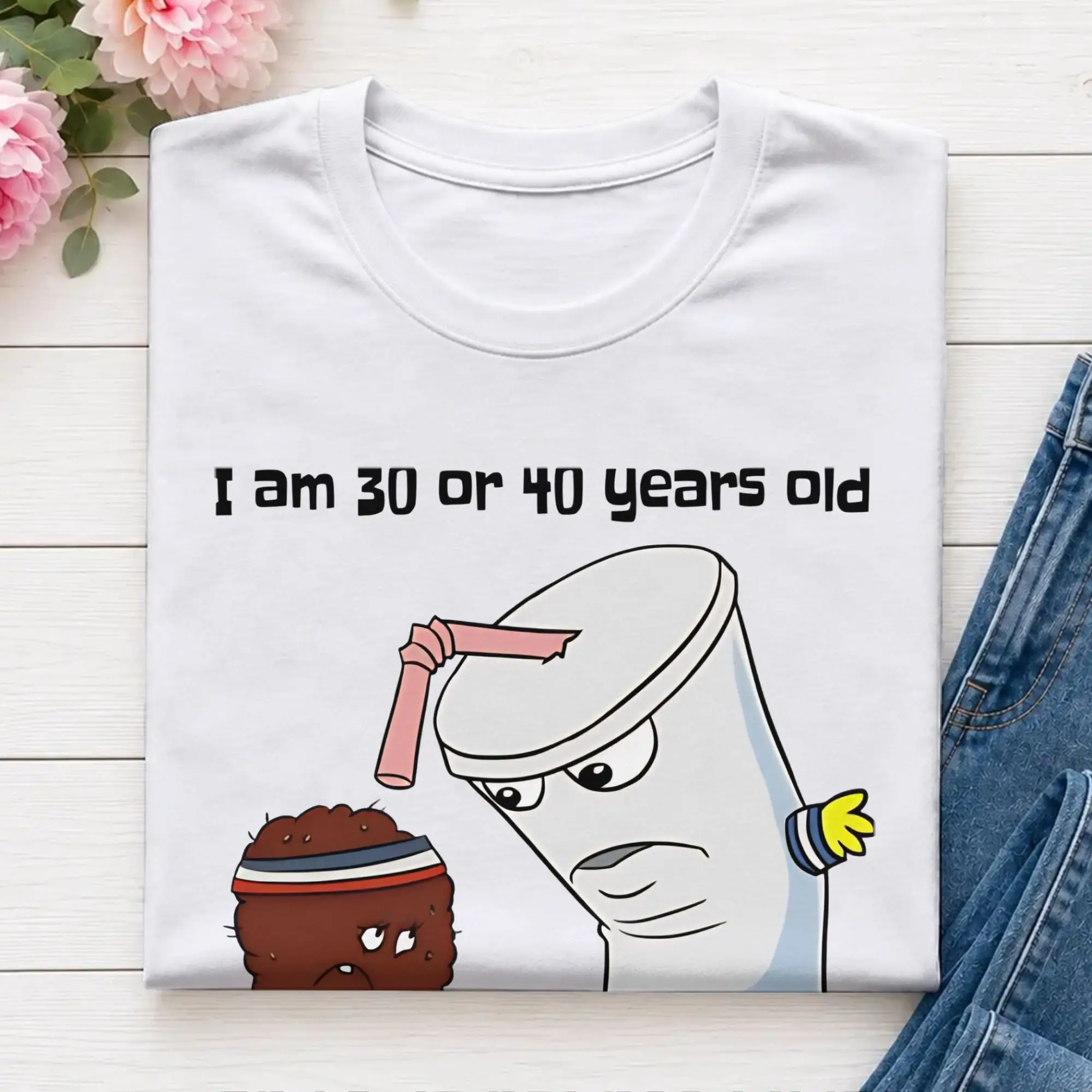 Men's Thirty Or Forty Years Old T Shirt Aqua Teen Hunger Force Pure Cotton Clothing Leisure Round Collar Tees Original T-Shirts