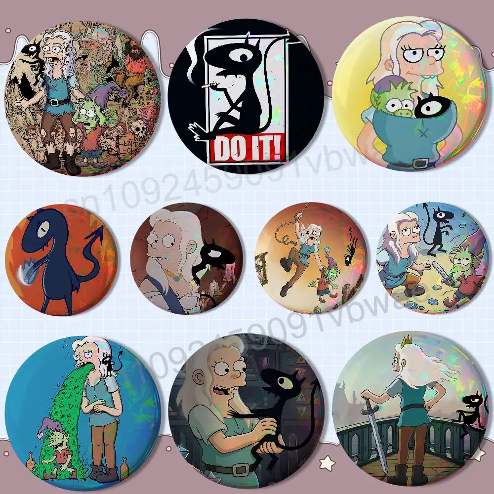 Металлические-значки-броши-creation-bean-disenchantment-58-мм-44-мм-круглые-с-принтами-изображений-и-текста-для-креативного-оформления-подарок