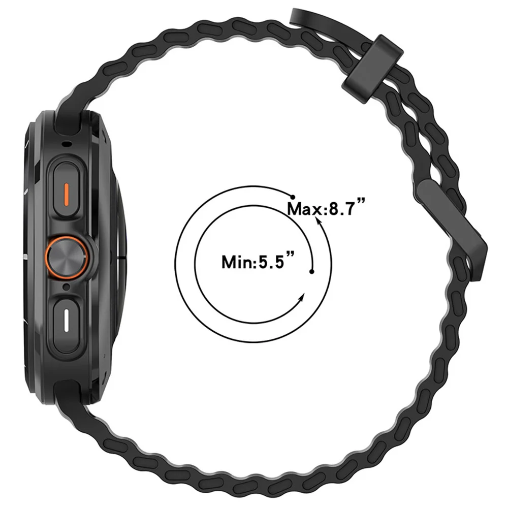 Correa de reloj de silicona de 34,4mm, hebilla de doble Pin, correa oceánica para Samsung Watch Ultra 47mm 2025, mismo tipo, 1 ud.