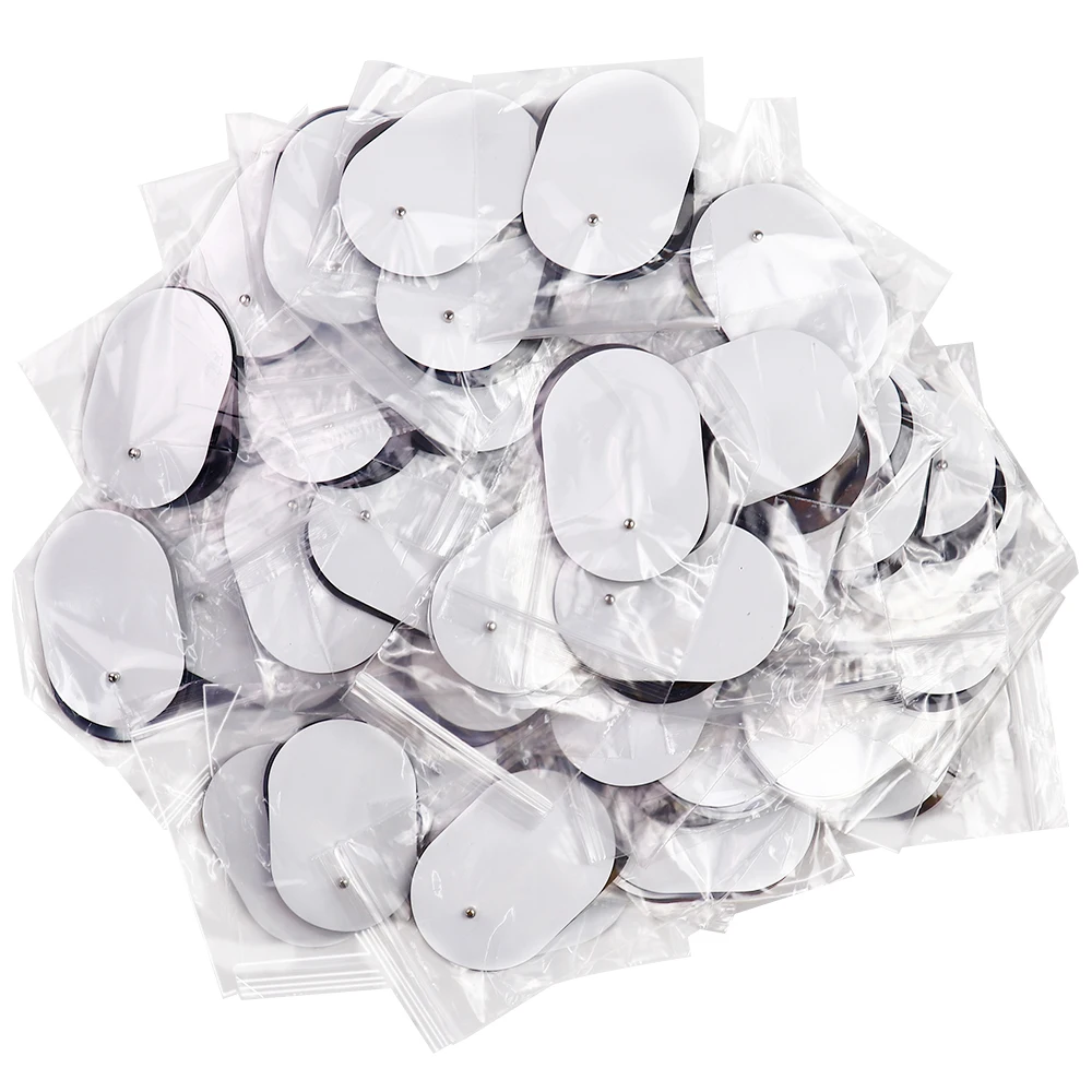 

10/20/50/100 шт. электродных подушечек, аксессуары для физиотерапии, самоклеящиеся сменные пластыри для миостимулятора, импульсного массажера