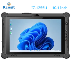 Kcosit 견고한 태블릿 컴퓨터, 윈도우 11 방수 지게차 장착, 10.1 인치 인텔 코어 I7-1255U, 16GB RAM, 128GBROM, 4G LTE, K10A