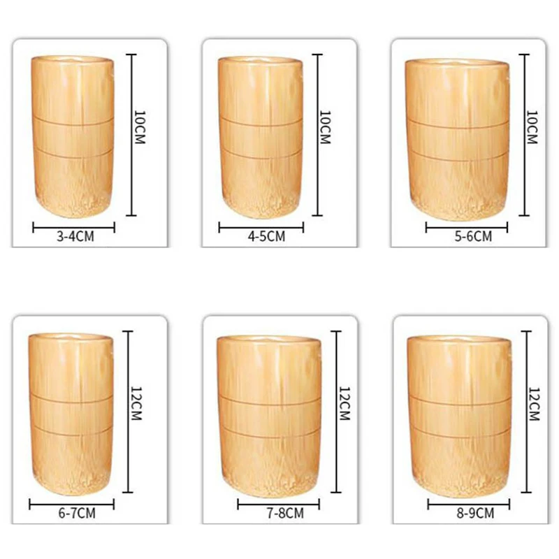 1pc Natural Bamboo Wood Anti Cellulite Massage Vacuum Acupuncture Cupping Traditional Chinese Medicine Cupping Jar