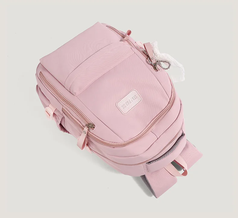 New Female High Capacity Waterproof College Backpack With Lace Pendant Trendy Women Laptop School Bags Cute Girl Travel Book Bag