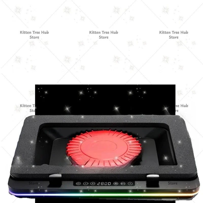 GT600 Air-Pressing Laptop Cooler with 14CM Fan, Supports 18inch Dustproof Base Stand