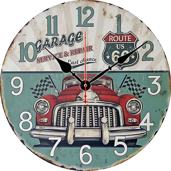 Hot selling retro decorative wall clock 14 inch creative clock custom antique alarm clock wall clocks