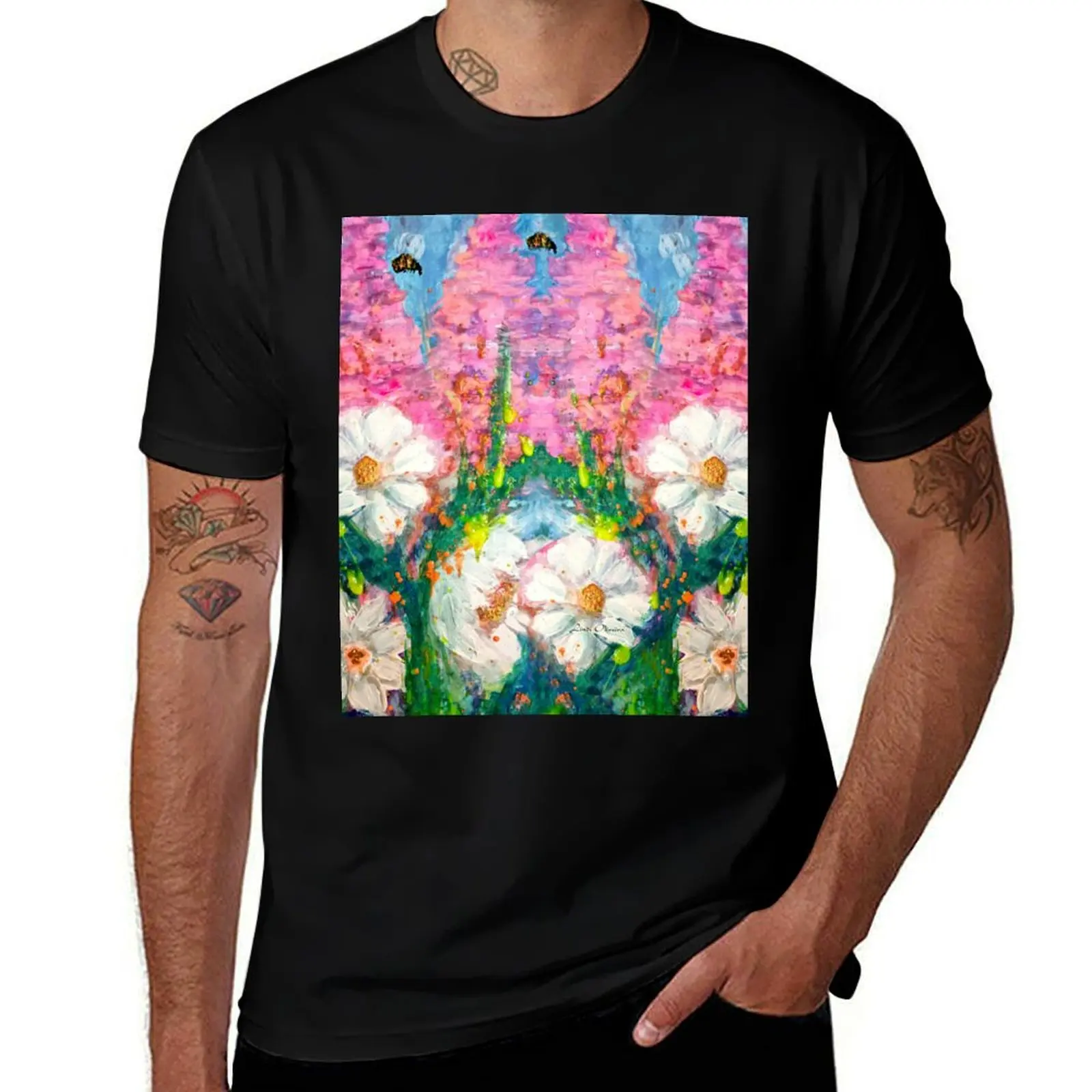 Flower Splash T-Shirt Cool Feeling Summer Tee Shirt T-Shirt