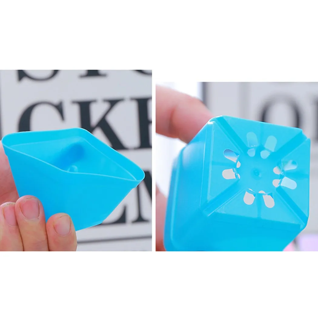 10pcs มินิอ่างล้างหน้าสแควร์ดอกไม้หม้อ Succulent Plant ถาด Garden Nursery Pots กระถางดอกไม้สําหรับ Home Office Decor DIY