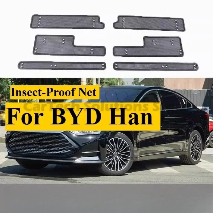 Suitable for BYD Han Series Stainless Steel Insect-Proof Net, Water Tank Cover, Modified Decorative Grille Accessories