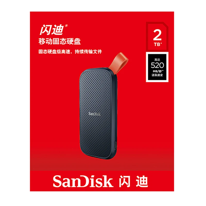 سانديسك المحمولة الخارجية SSD 2 تيرا بايت 1 تيرا بايت 480GB 520 برميل/الثانية الخارجية القرص الصلب USB 3.1 نوع-C الحالة الصلبة القرص لأجهزة الكمبيوتر المحمول سطح المكتب
