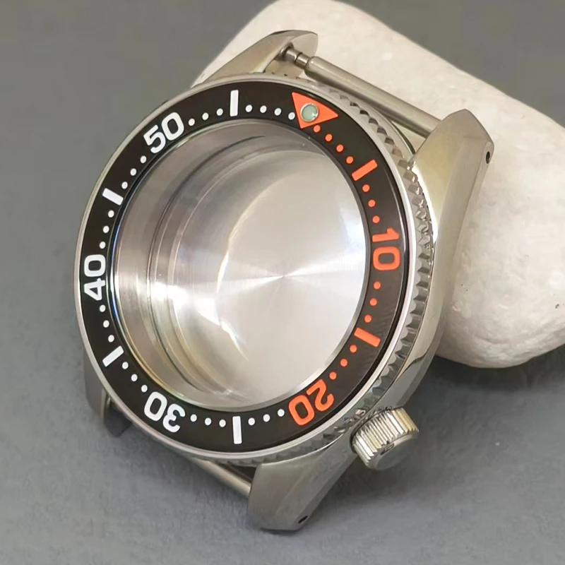 NH35 حالات 42 مللي متر SPB185 SPB187 ساعة حافظة الياقوت كريستال زجاج يناسب لحركة NH35 NH36 4R 7S26 28.5 مللي متر الطلب مخصص الرجال ساعة