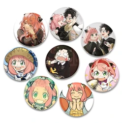 SPY × FAMILY Badge Cute Anime Anya Forger/Damian Lapel Pins 58mm Round Brooch for Backpack Clothes Accessories Fan Jewelry Gift