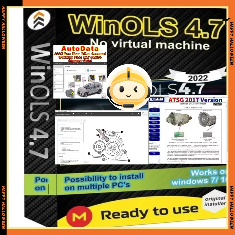 

4 in 1 Winols 4.7 Full Activated +108GB Damos Windows 7 10 11 No virtual Multi-language +ECM TITANIUM 1.61 + IMMO SERVICE Tool