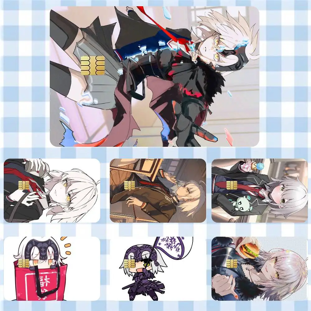 Jeanne d Arc Alter Fate  Sticker Film Tape Skin for Credit Card Debit Card Waterproof Stickers Cartoon