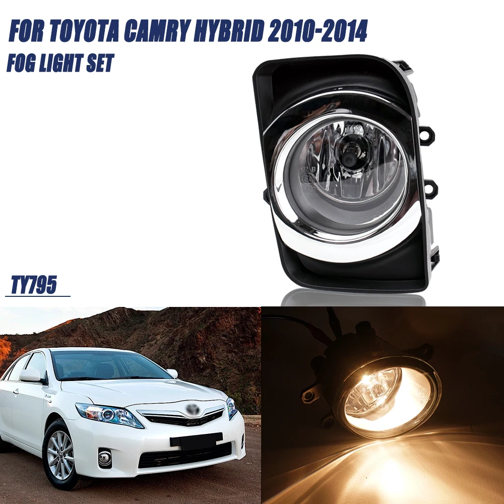 

For TOYOTA CAMRY HYBRID 2010 2011 2012 2013 2014 Front Fog Lights Car Styling Spot Light Fog Lamps With Switch - 1 Pair