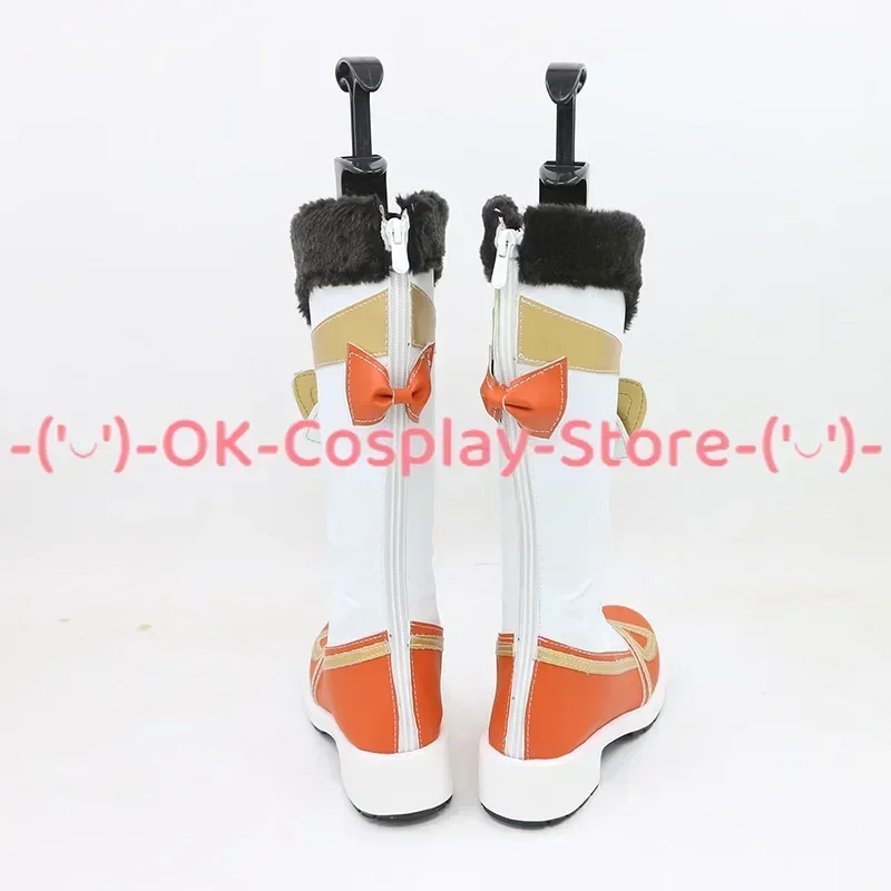 [Customized Size] Genshin Impact Yaoyao Cosplay Shoes Game Roleplay Costume Prop Halloween Carnival Party Boots PU Leather