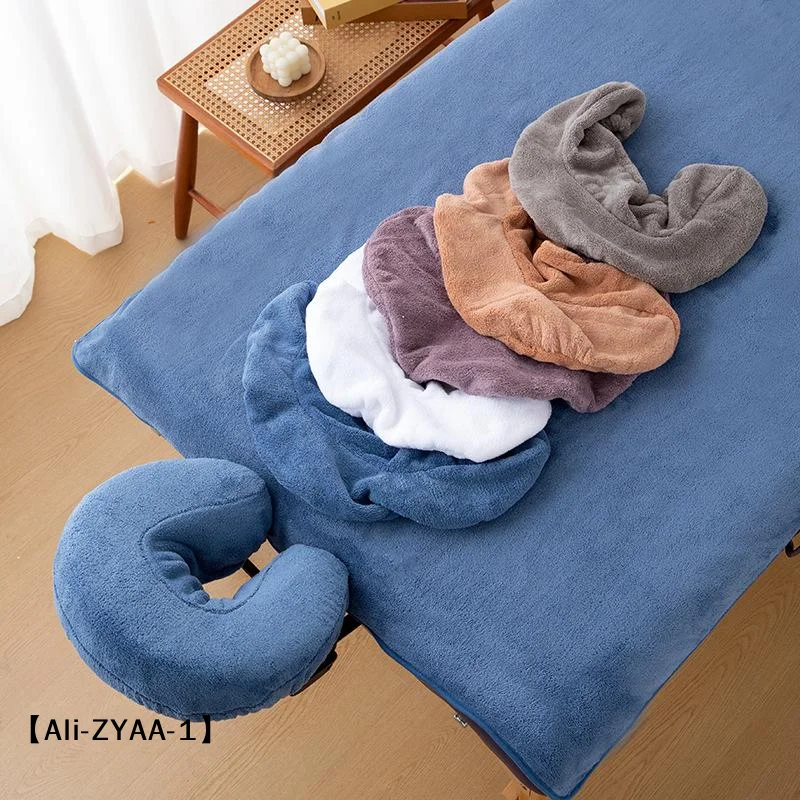 Microfiber Headrest Pillow Cover U Shape  Reusable Soft Breathable for Salon Beauty Spa Massage Table
