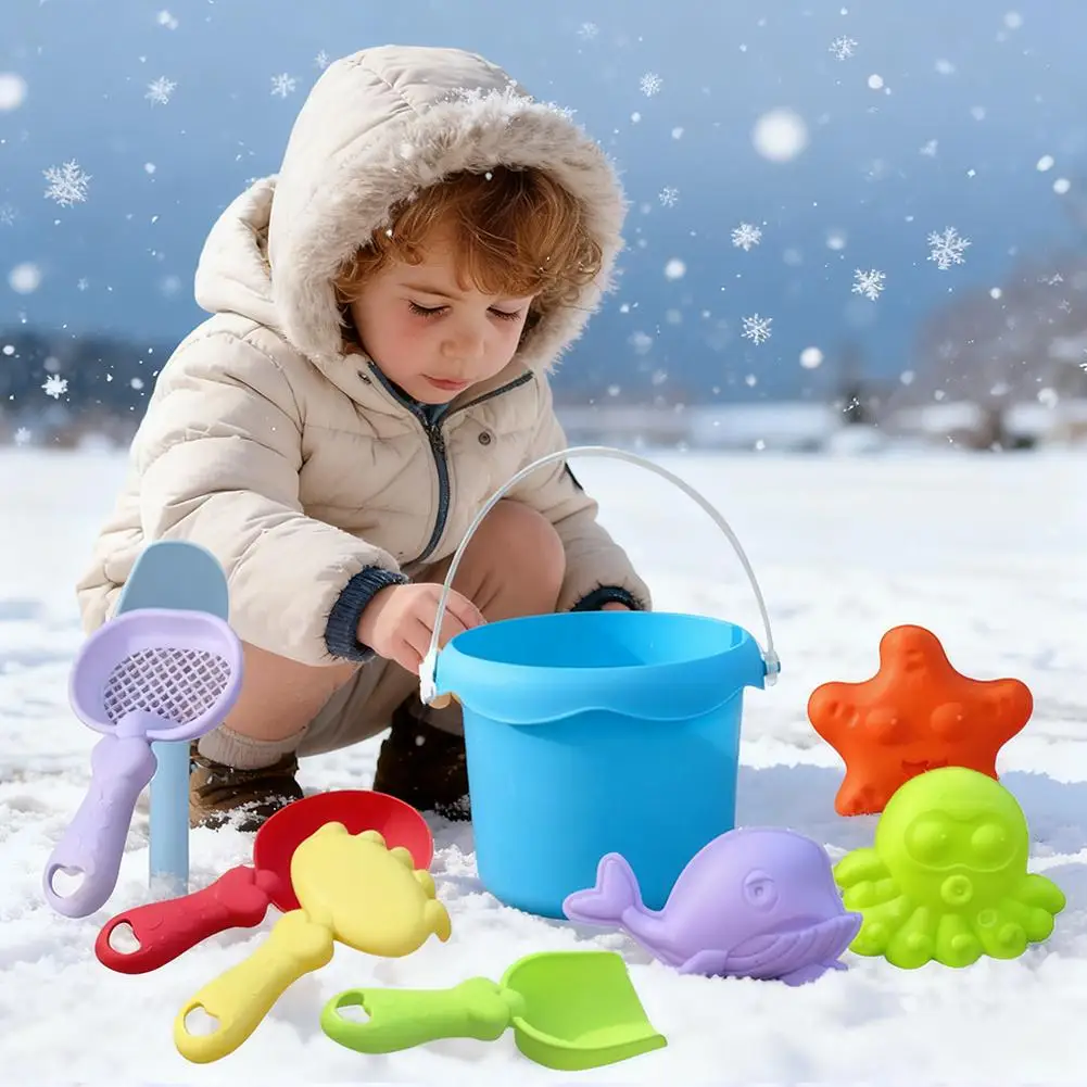 Giocattoli da spiaggia per bambini Set Gioco con sabbia Acqua Marea all'aperto Piscina Esplorazione Attrezzi da giardinaggio Sandbox Giocattoli per bambini U1P4