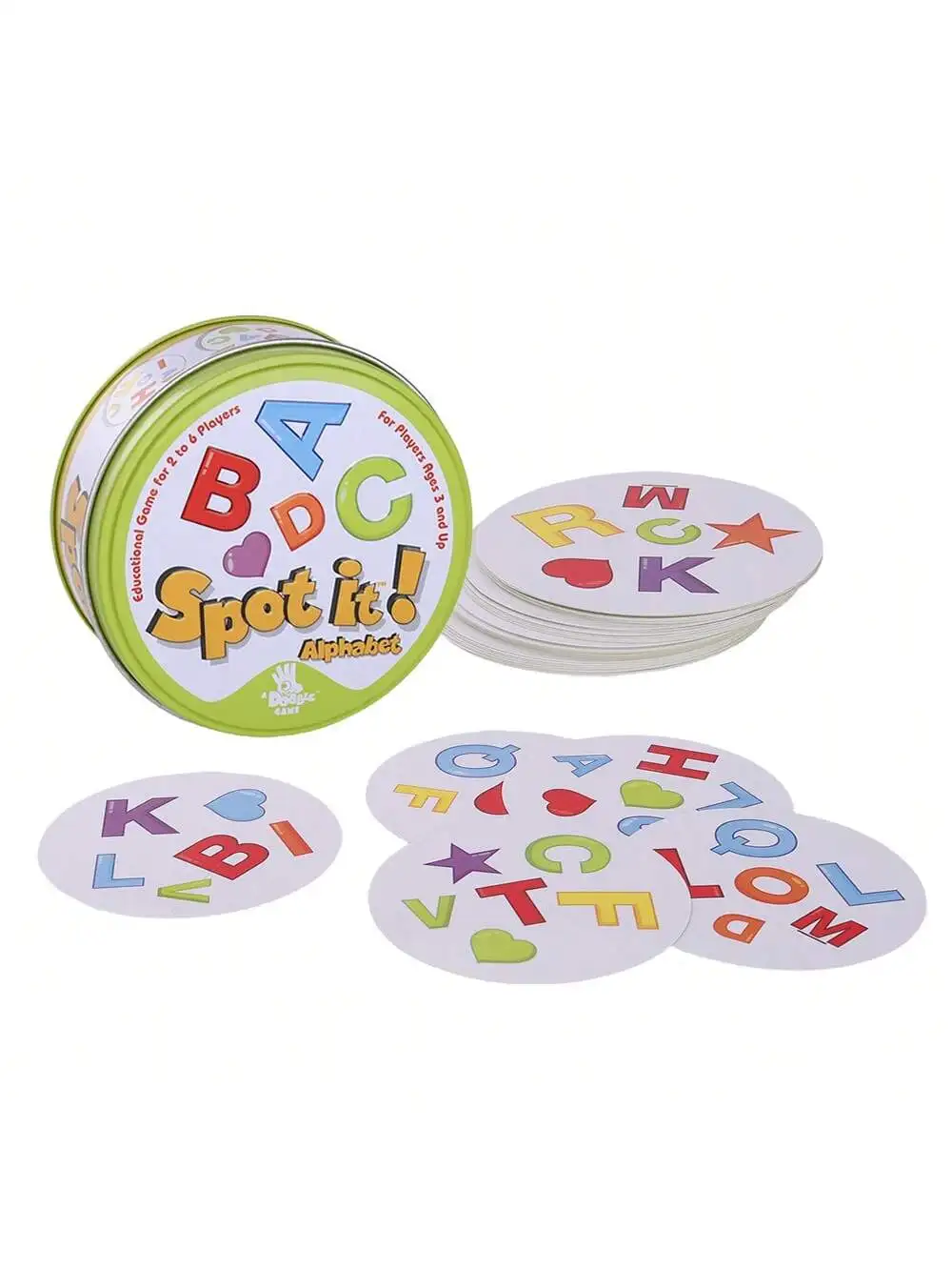 

Веселая игра с буквами, быстрый поиск мишеней, колода карт визуальной реакции, прочная железная коробка, семейные праздничные развлечения